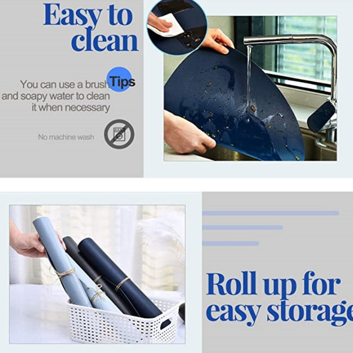 Inyahome doppelseitiges Platzset und Untersetzer aus Pu-Leder, wasserdicht