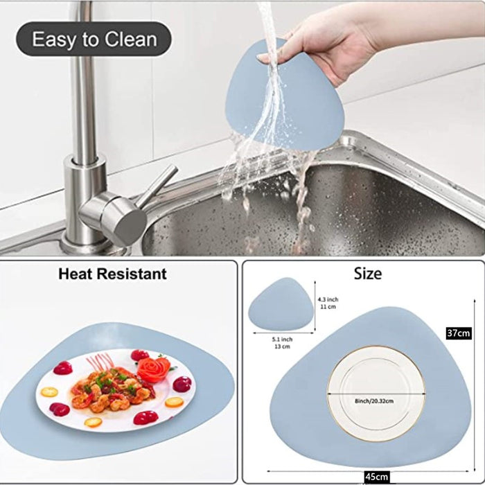Inyahome doppelseitiges Platzset und Untersetzer aus Pu-Leder, wasserdicht