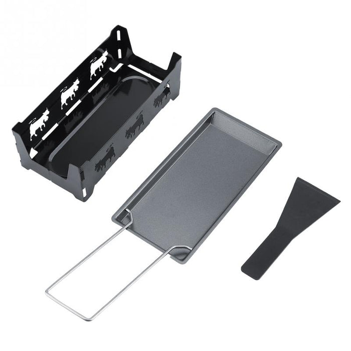 Metal carbon steel mini cheese raclette candles with non-stick coating