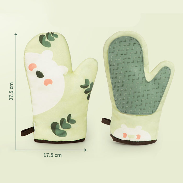 Mikrowellenherd-Handschuh, hitzebeständig, rutschfest, Silikon-Ofenhandschuhe, waschbar