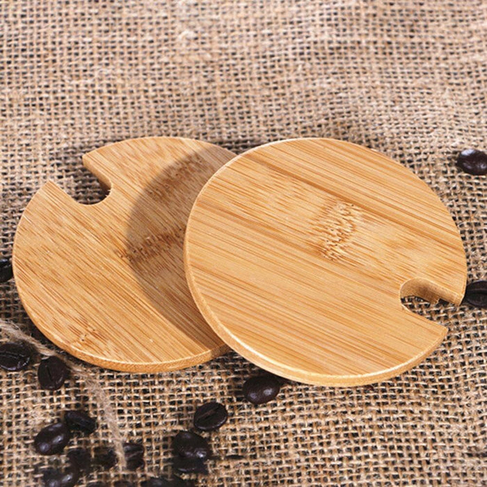 Natural Bamboo Mug Cup Lid Lid Creative Various Size For