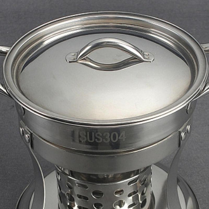 Portable Hot Pot Stove with Pot Stainless Steel Shabu Hot Pot with