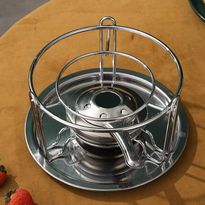 Edelstahl-Schokoladen-Schmelztopf-Käsefondue-Set mit 6 Gabeln