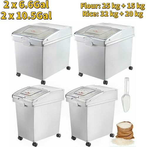 VEVOR 6.6Gal 21Gal Küche Container Zutat Lagerung Bin W/ Rad &
