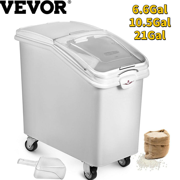 VEVOR 6.6Gal 21Gal Küche Container Zutat Lagerung Bin W/ Rad &