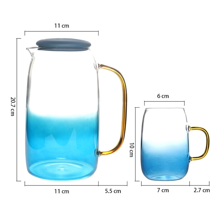 Wasserkrug Glas Wasserkrug Hausgebrauch Wasserkocher Tee Topf Glas Wasserkrug