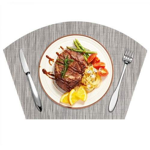 Wedge placemats for round dining table placemats heat-resistant