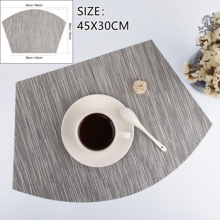 Wedge placemats for round dining table placemats heat-resistant
