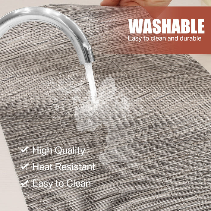 Wedge placemats for round dining table placemats heat-resistant