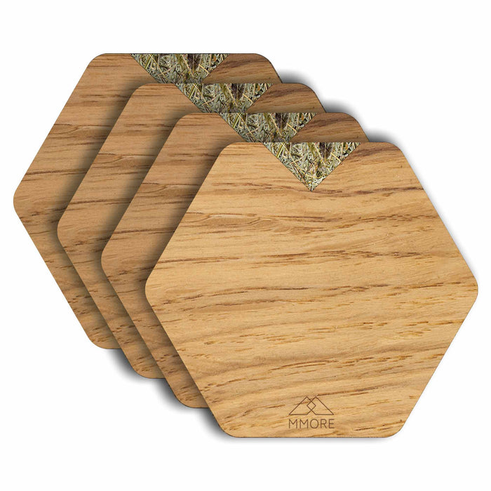 Untersetzer aus Holz - Eiche / Set mit 4 Untersetzern