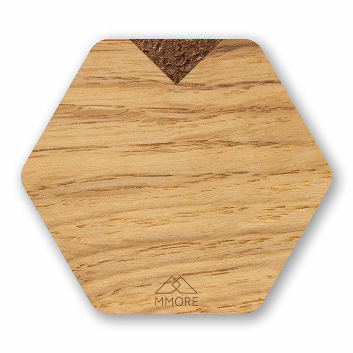 Untersetzer aus Holz - Eiche / Set mit 4 Untersetzern