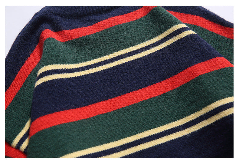 Winter Pullover trendige gestreifte Pullover für Männer und Frauen Winterkleidung für Paare