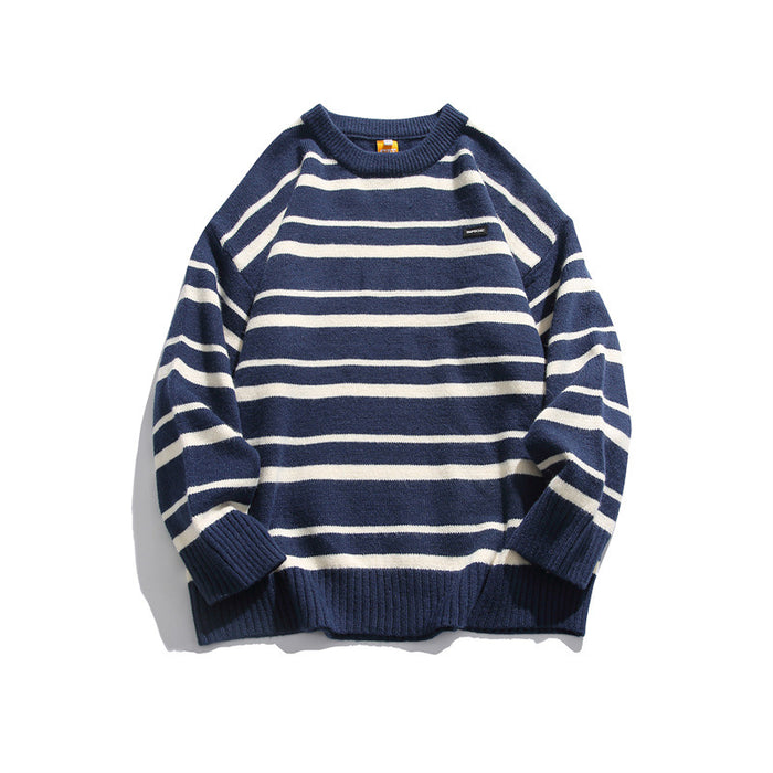 Winter Pullover trendige gestreifte Pullover für Männer und Frauen Winterkleidung für Paare