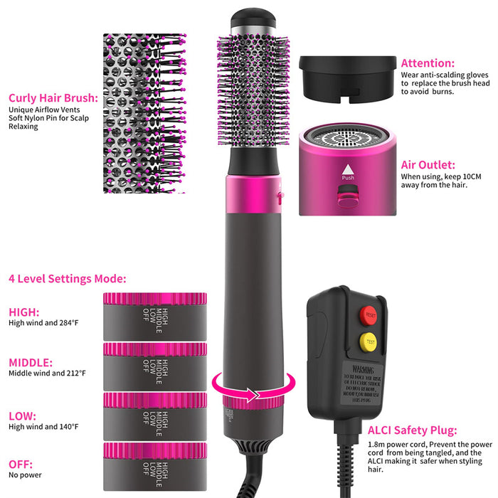 Professionelle 5 in 1 Haartrockner Bürste Trockner und Glättungsbürste Elektrische Haarstyling Werkzeug Automatische Haar Lockenwickler Beauty Supplies Gadgets