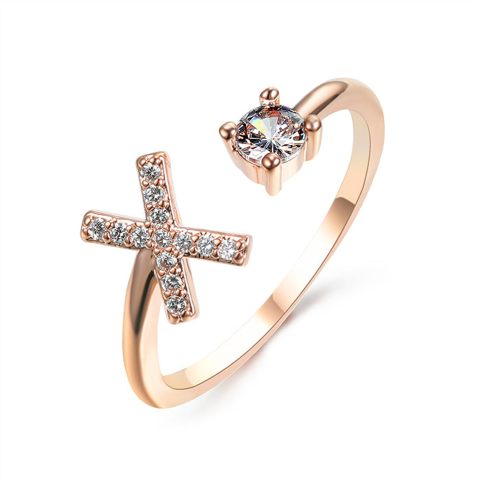 Neue Design Einstellbare 26 Initial Brief Ring Mode Schmuck Für Frauen Einfache Elegante Schmuck