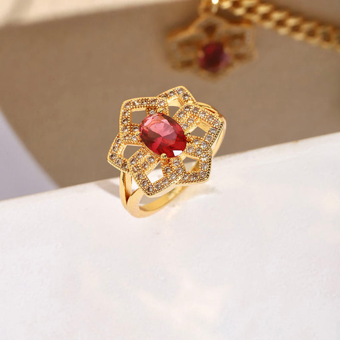 Mode-Schmuck Blume Form Schmuck Geschenk-Sets Luxus Hochzeit Schmuck-Set für Frauen