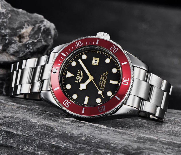 Edelstahl Quarz-Uhrenarmband für Männer