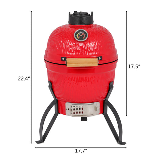 13 Zoll runder Keramik-Holzkohlegrill