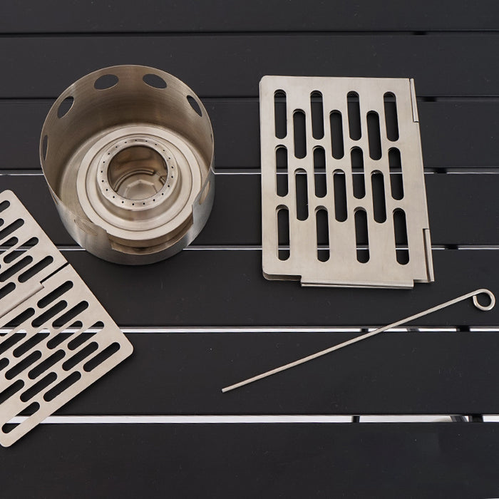 Picknick im Freien Einfacher tragbarer Mini-Barbecue-Grill Grillplatte Edelstahl-Klappgrill Grill Grill