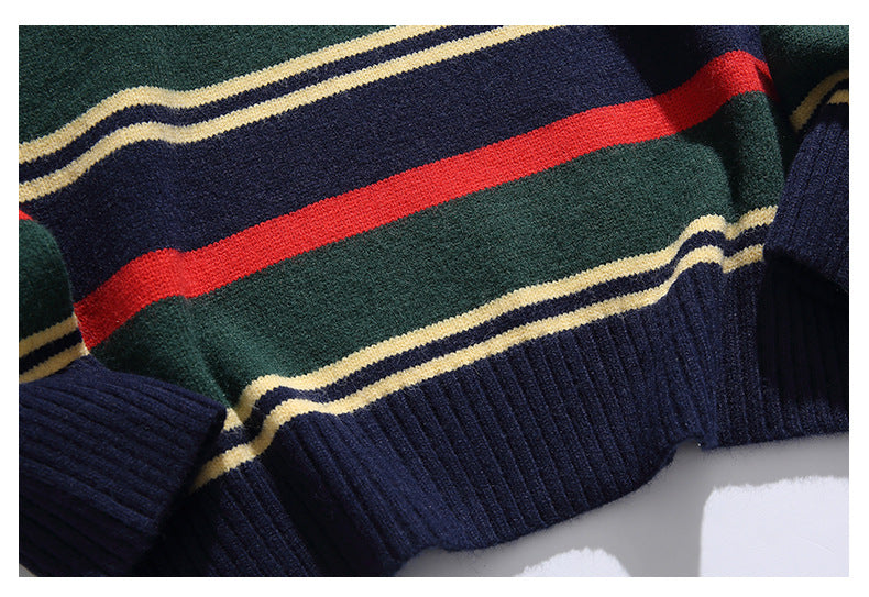 Winter Pullover trendige gestreifte Pullover für Männer und Frauen Winterkleidung für Paare