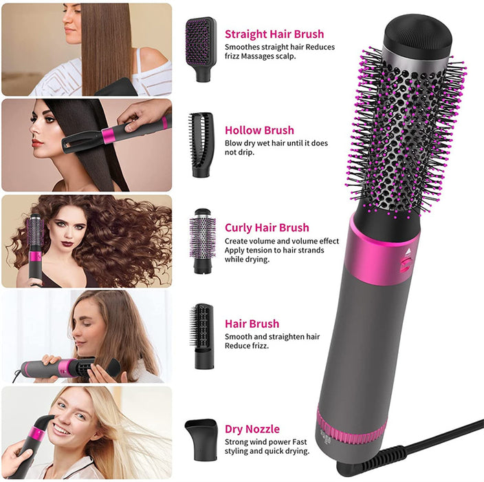 Professionelle 5 in 1 Haartrockner Bürste Trockner und Glättungsbürste Elektrische Haarstyling Werkzeug Automatische Haar Lockenwickler Beauty Supplies Gadgets