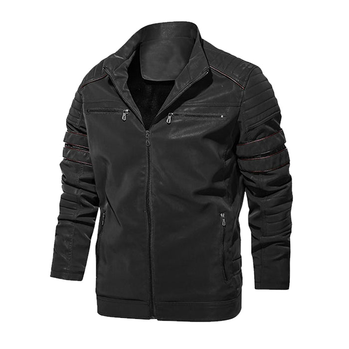 Men Leather Jacket Motorcycle PU Men Jackets