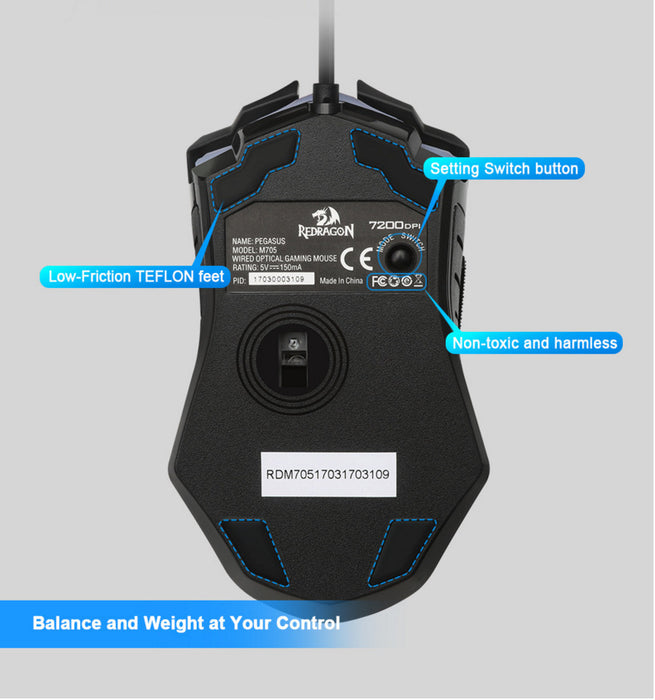 M705USB Kabelgebundene Gaming-Maus für Desktop- und Laptop-Computer