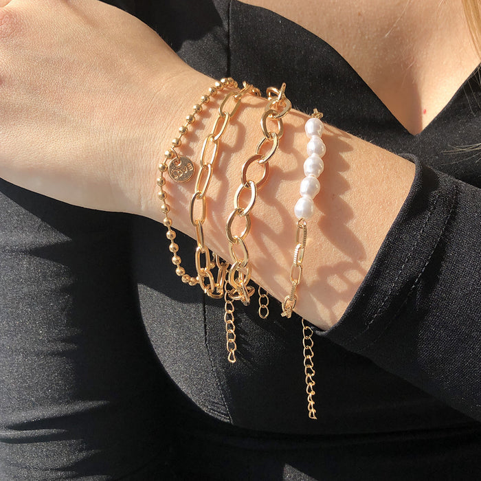 Modeschmuck Geometrischer Perlen-Retro-Schmuck Frauen