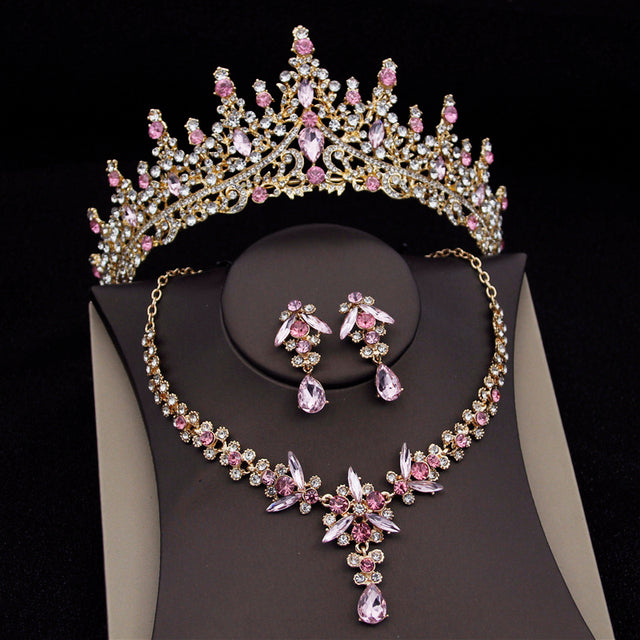 Royal Queen Brautschmuck Sets für Frauen Luxus Tiaras Crow