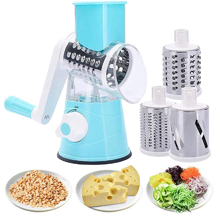 Kitchen Roll Vegetable Cutter Vertical Vegetable Cutter Rotary Grater Cutting Machine for Fruits, Vegetables and Nuts