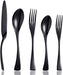 20-teiliges schwarzes Besteck-Besteck-Set, einzigartiger moderner Look,